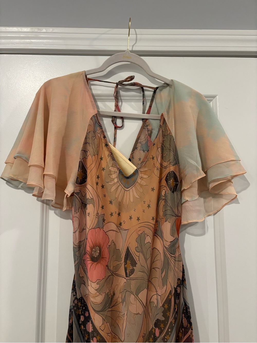 People Bohemian Floral Maxi Dress in Blush Pink - Picture 12 of 15